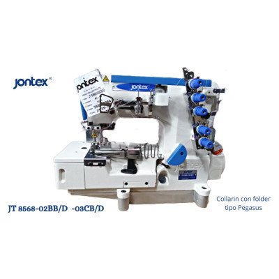 Maquina Collarin JONTEX con Folder Tipo Pegasus. 3 AGUJAS