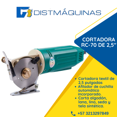 Cortadora de tela circular RC-70 2.5"