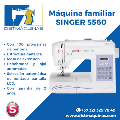 Maquina Familiar Singer digital 5560 Fashion Mate