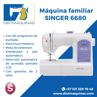 Maquina Familiar Singer 6680 Starlet